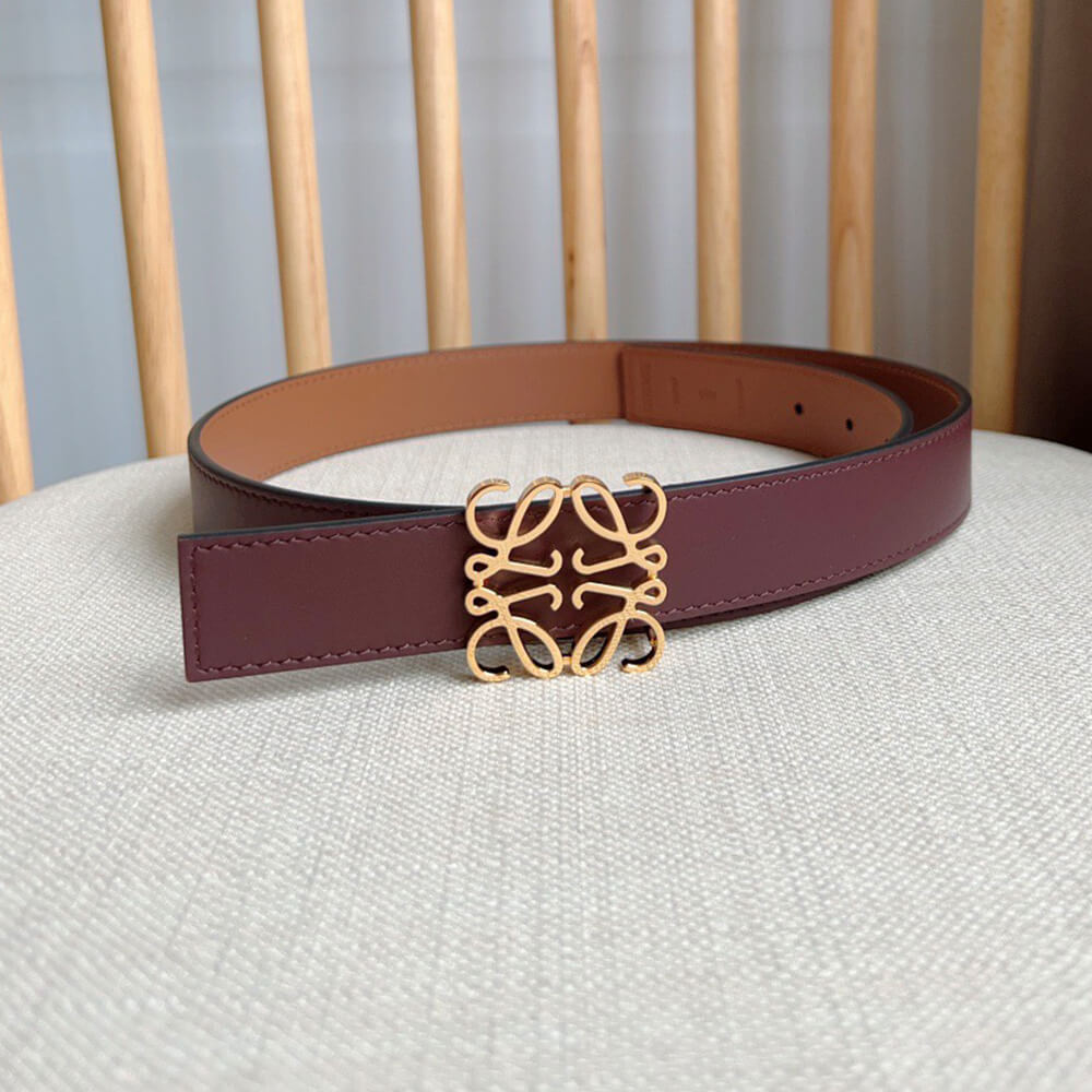 LOEWE Reversible Anagram belt in smooth calfskin 28mm - Replica Luxury Bags™