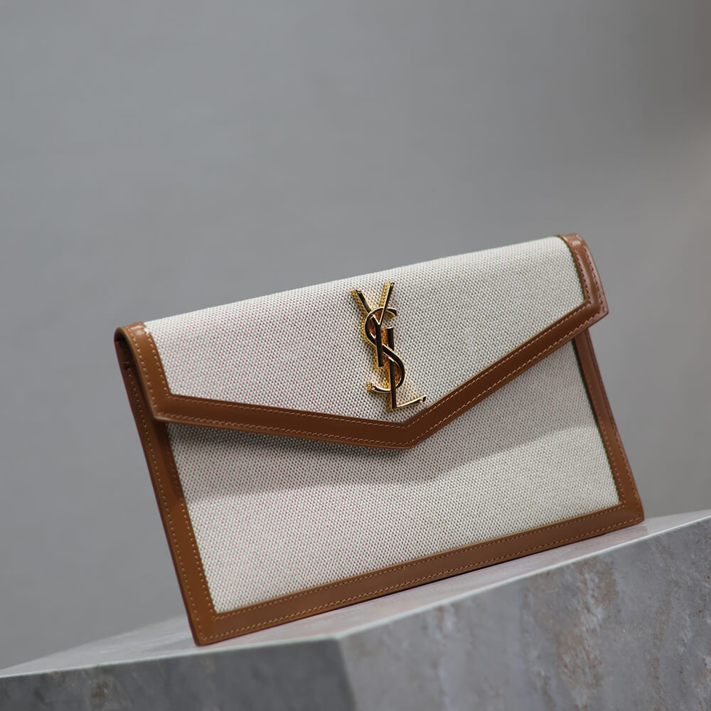 YSL uptown pouch in canvas and leather Bag - Replica Luxury Bags™