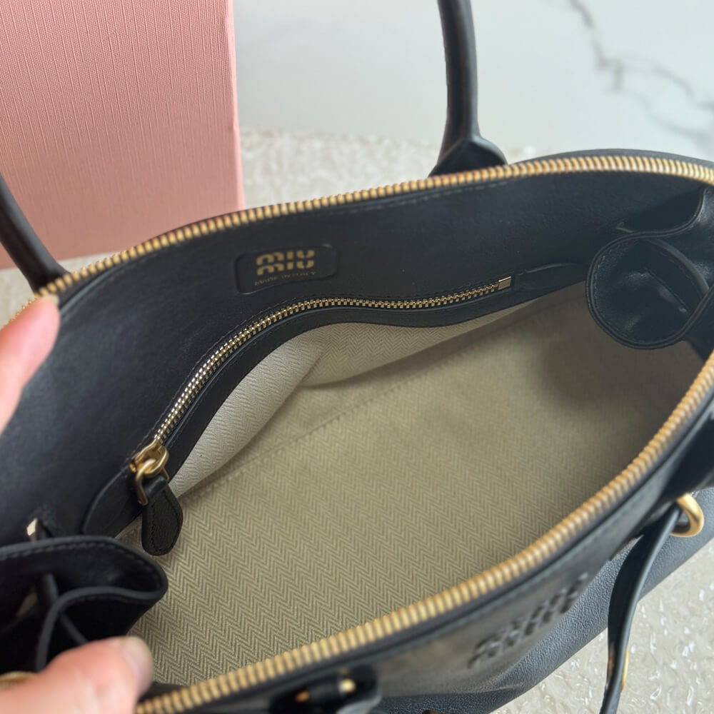 MIUMIU Aventure nappa leather top-handle bag - Replica Luxury Bags™