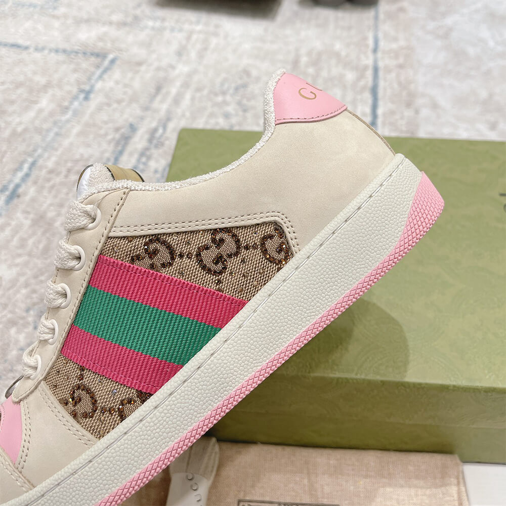 Gucci Women s Screener sneaker with crystals Shoes - Replica Luxury Bags™