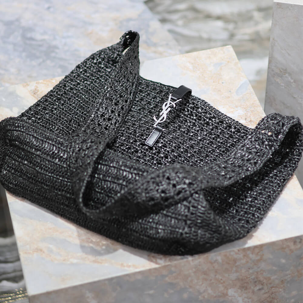 YSL le 5 a 7 Medium Tote Bag in Raffia - Replica Luxury Bags™