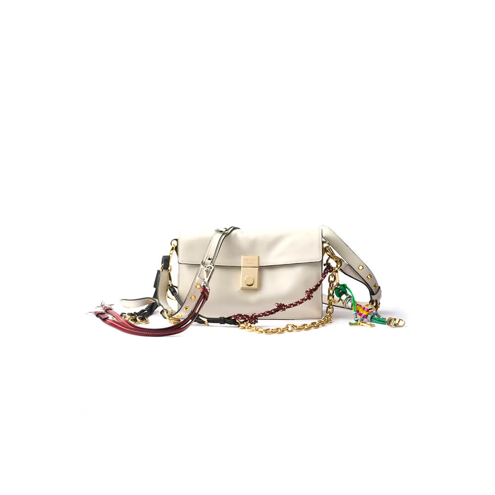 Prada Soft Sound Small Leather Shoulder Bag with Charms - Replica Luxury Bags™