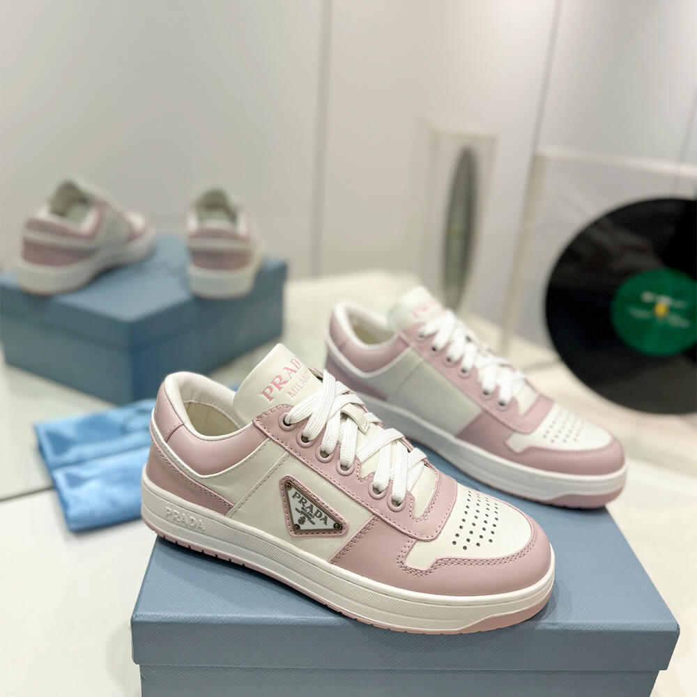 Prada Downtown Nappa Leather Sneakers Shoes - Replica Luxury Bags™