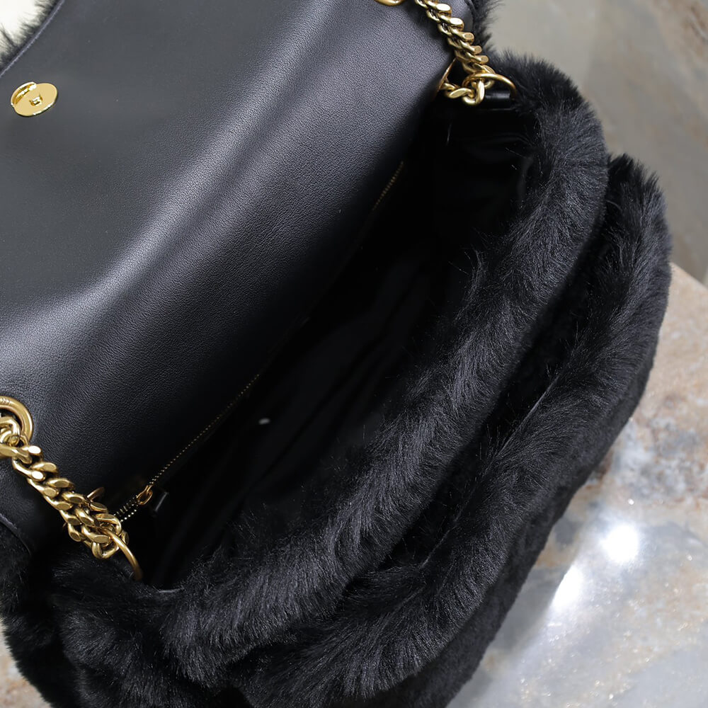 YSL Niki Large Bag in Shearling - Replica Luxury Bags™