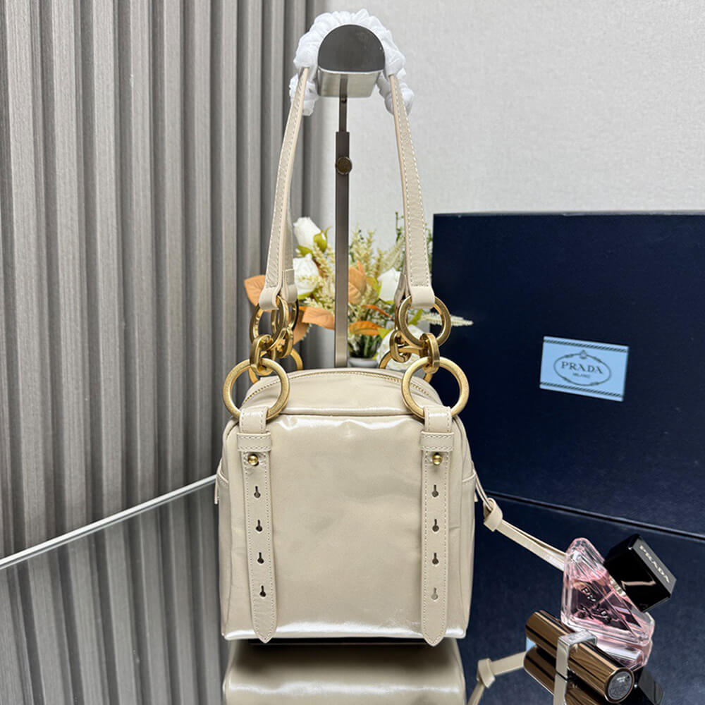 Prada Dangle Leather Top Handle Mini Bag - Replica Luxury Bags™