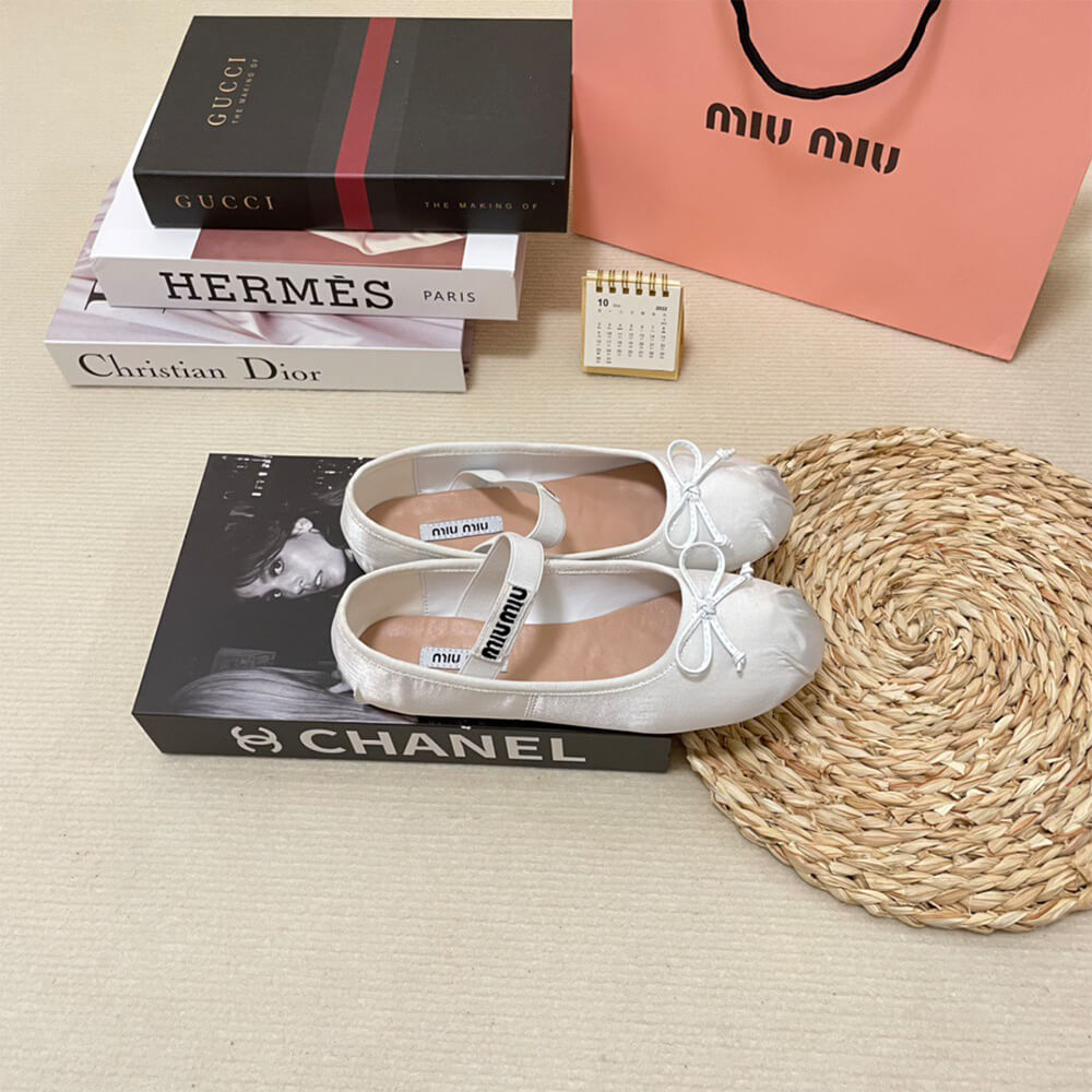 MiuMiu Satin ballerinas Shoes - Replica Luxury Bags™