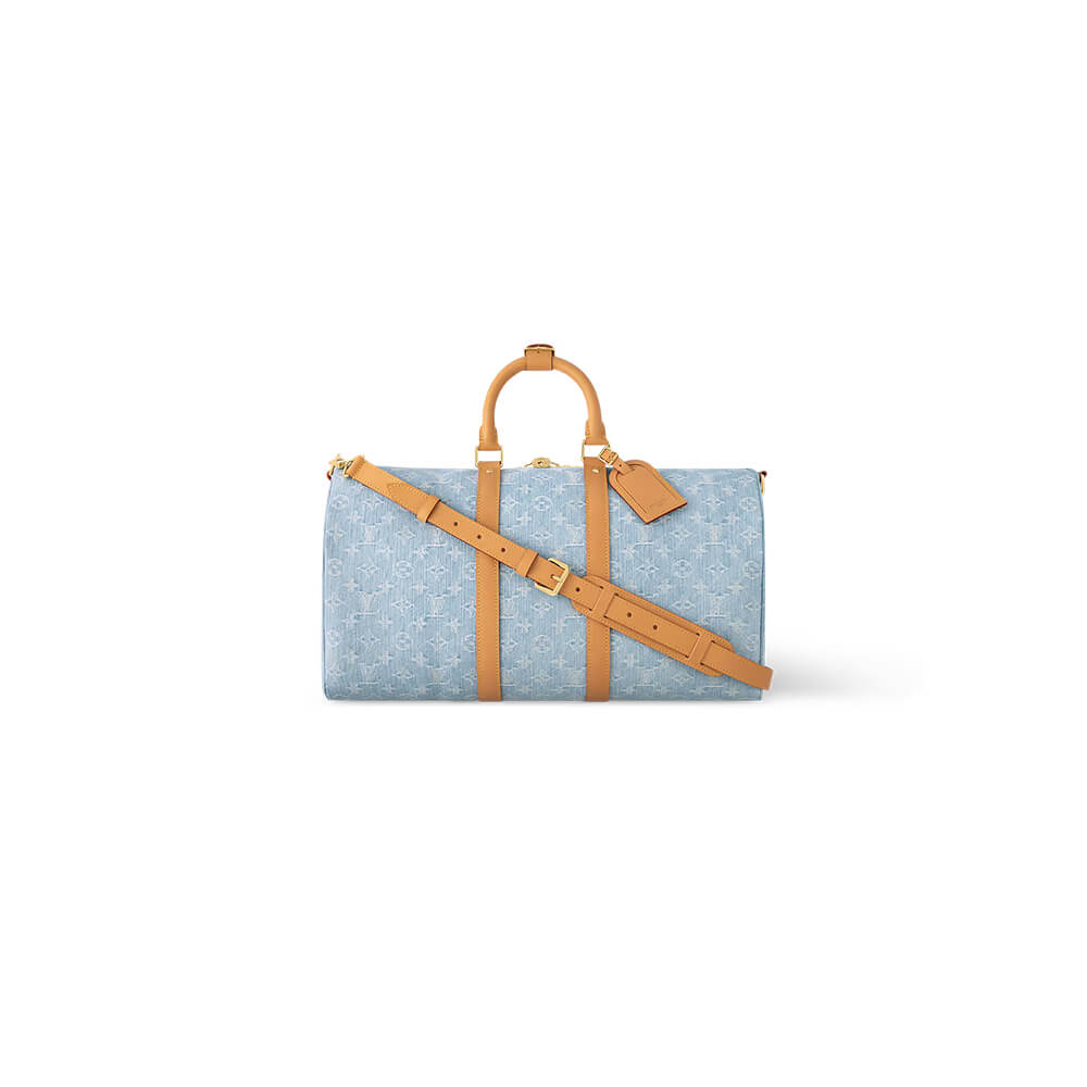 LV Keepall Bandouliere 45 Denim Bag - Replica Luxury Bags™