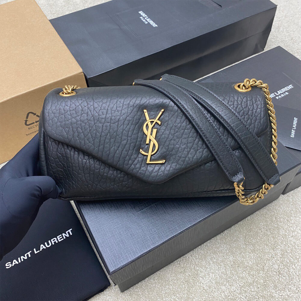 YSL Calypso Medium Bag in Grained Lambskin - Replica Luxury Bags™
