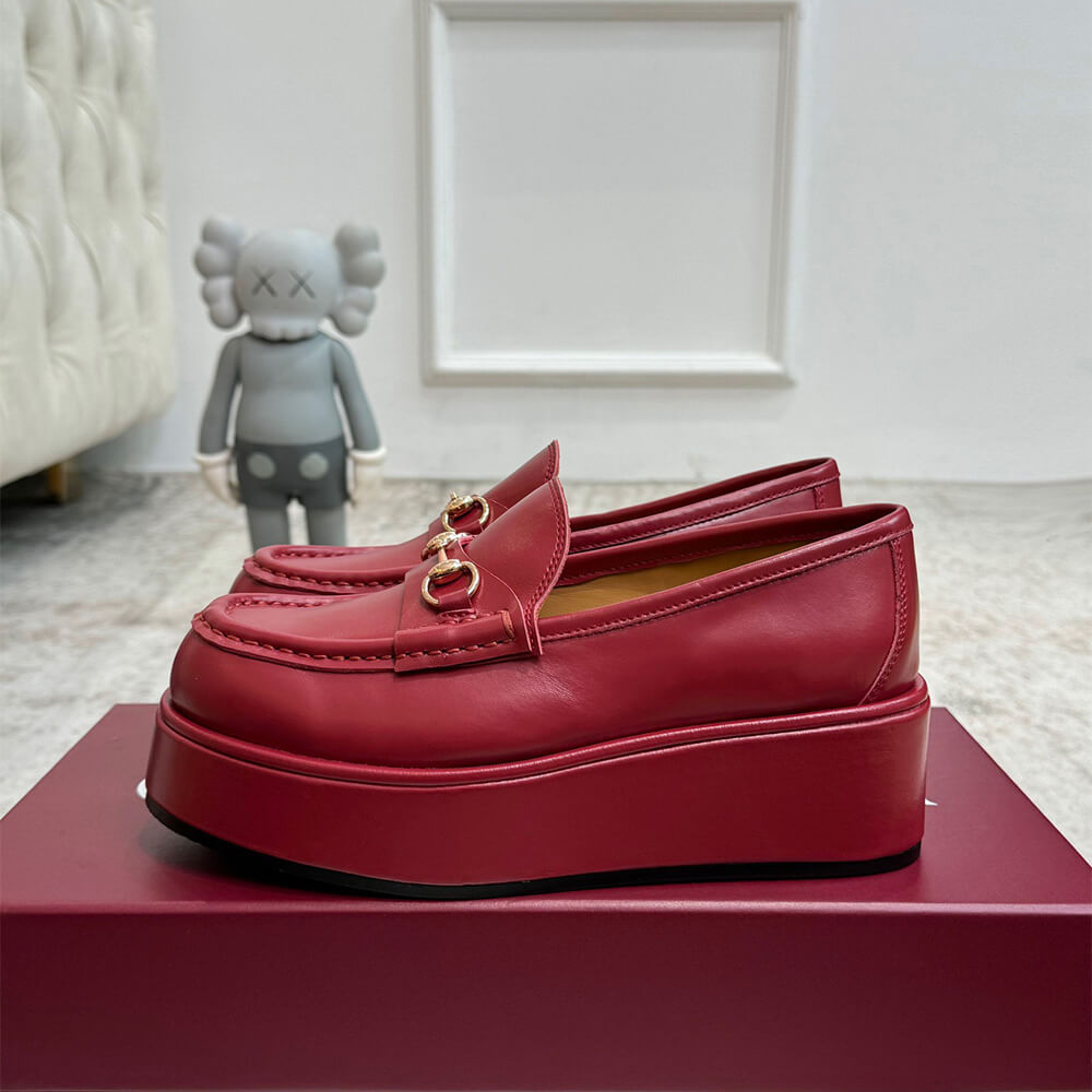 Gucci Women s Horsebit wedge loafer Shoes - Replica Luxury Bags™