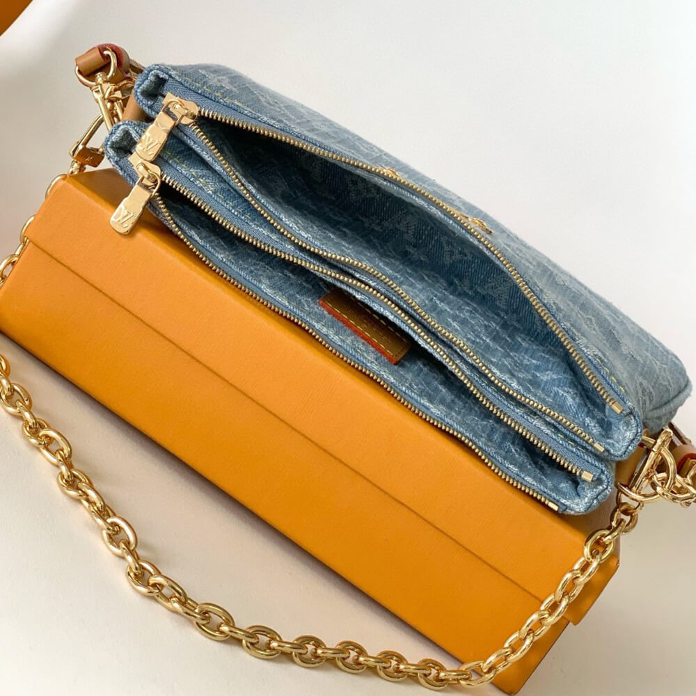 LV Liv Pochette Denim Bag - Replica Luxury Bags™