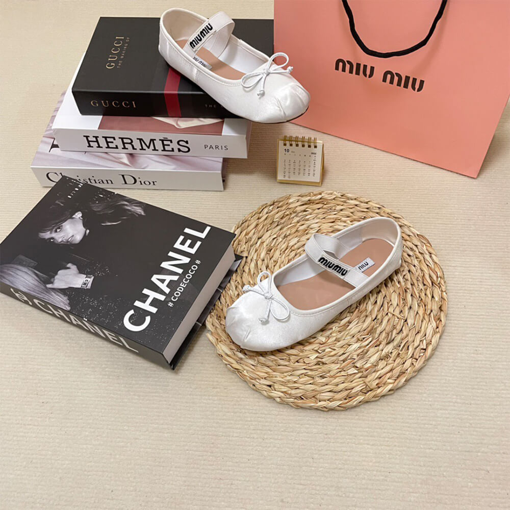 MiuMiu Satin ballerinas Shoes - Replica Luxury Bags™
