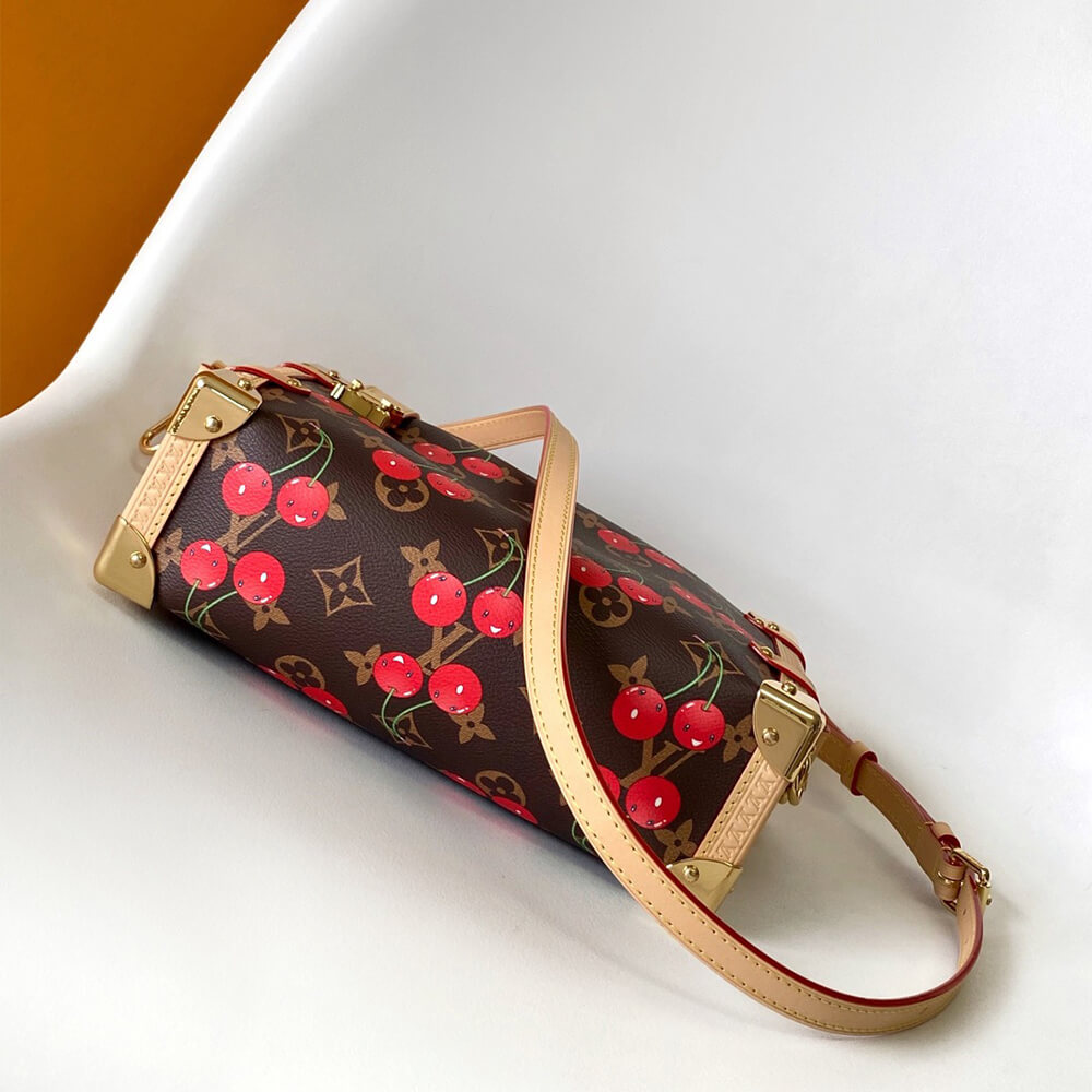 LV x TM Side Trunk MM Canvas Monogram and Cherry Bag - Replica Luxury Bags™