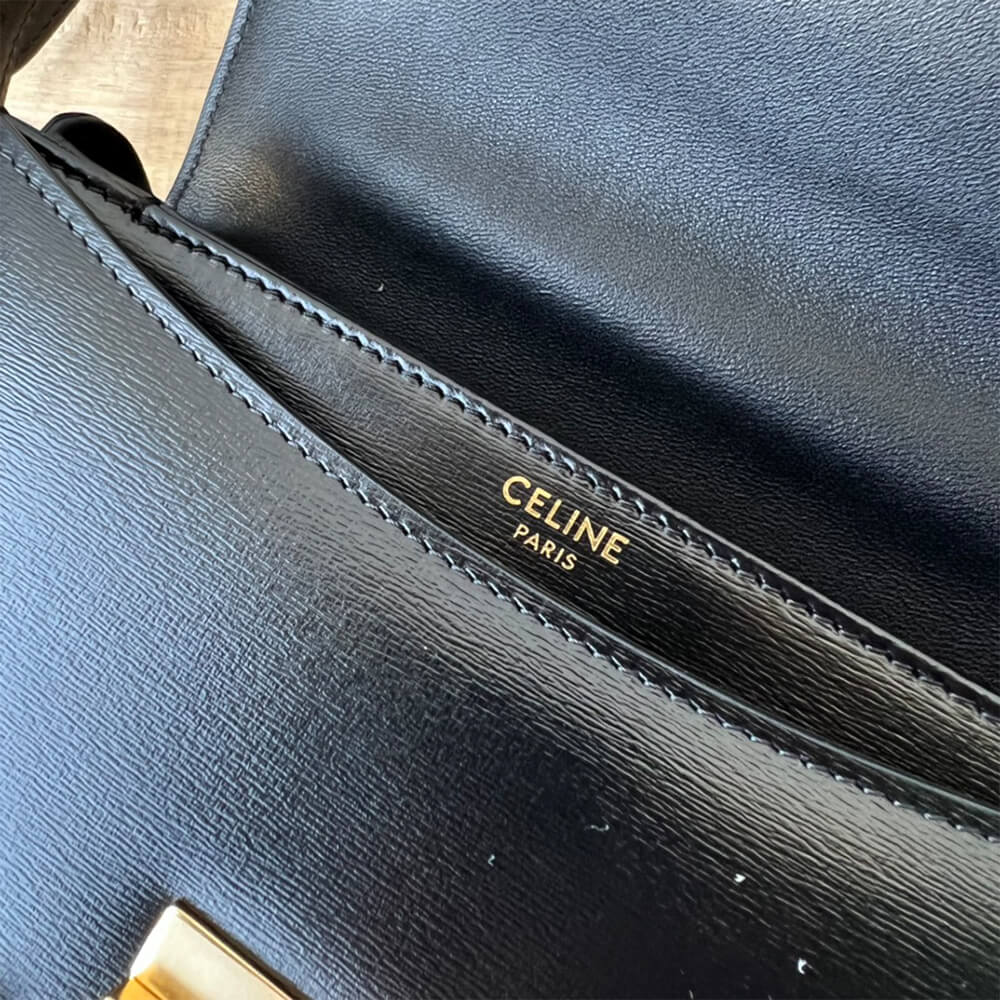 Celine Besace Clea In Shiny Calfskin Bag - Replica Luxury Bags™