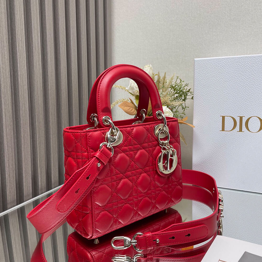 Small Lady Dior My ABCDior Bag in Red - Replica Luxury Bags™