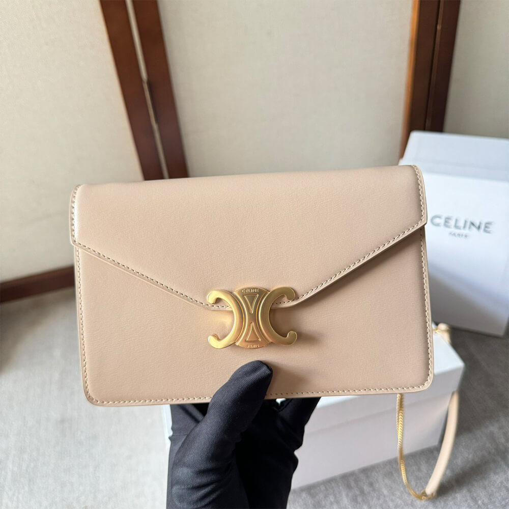 Celine Wallet On Chain Margo Bag in Shiny Calfskin - Replica Luxury Bags™
