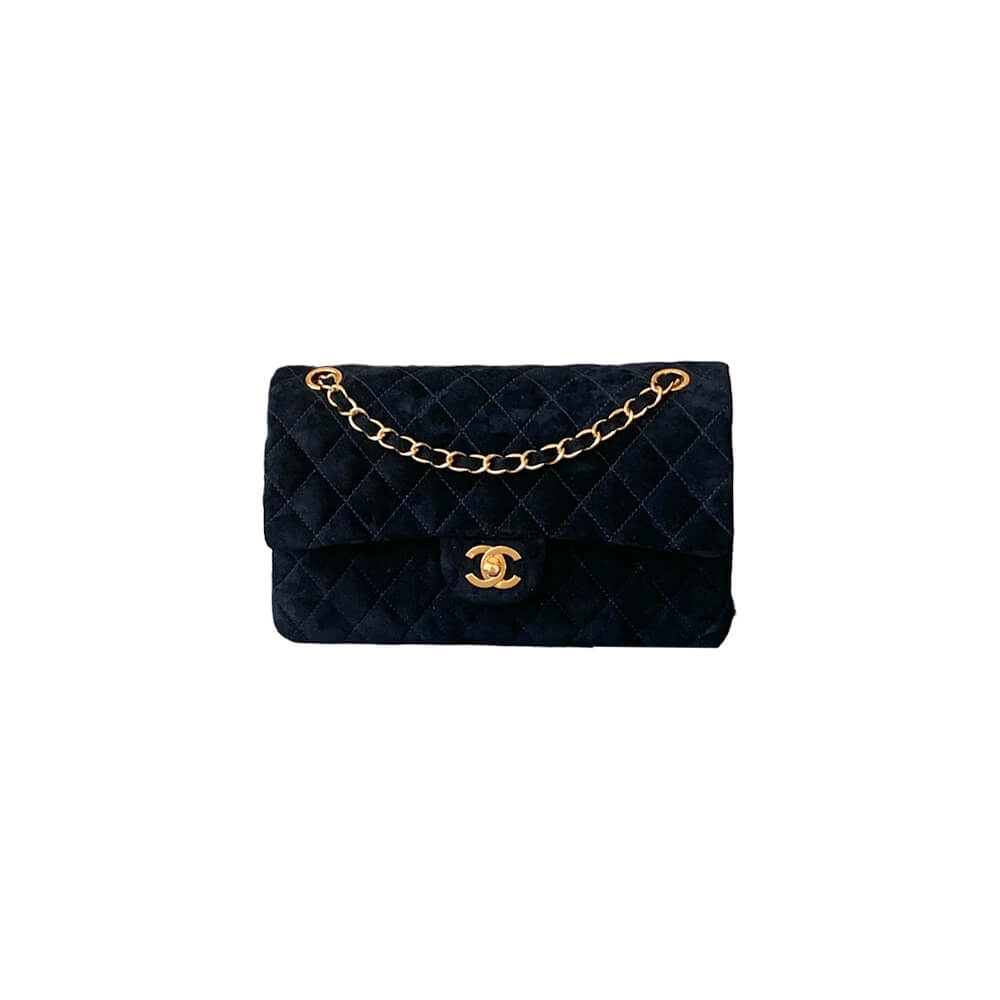 Chanel Suede Classic Double Flap Handbag - Replica Luxury Bags™