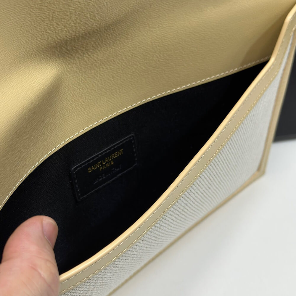 YSL uptown pouch in canvas and leather Bag - Replica Luxury Bags™