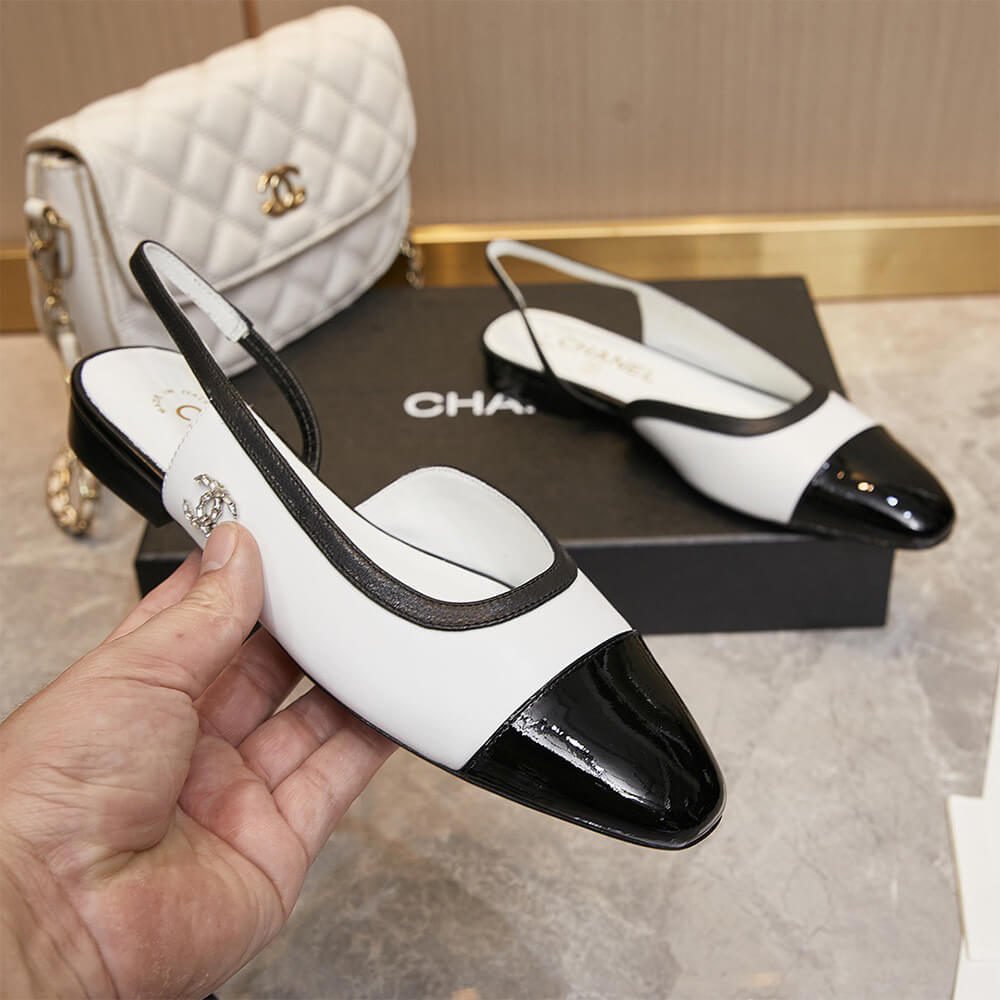Chanel Diamond Buckle Slingbacks Shoes - Replica Luxury Bags™