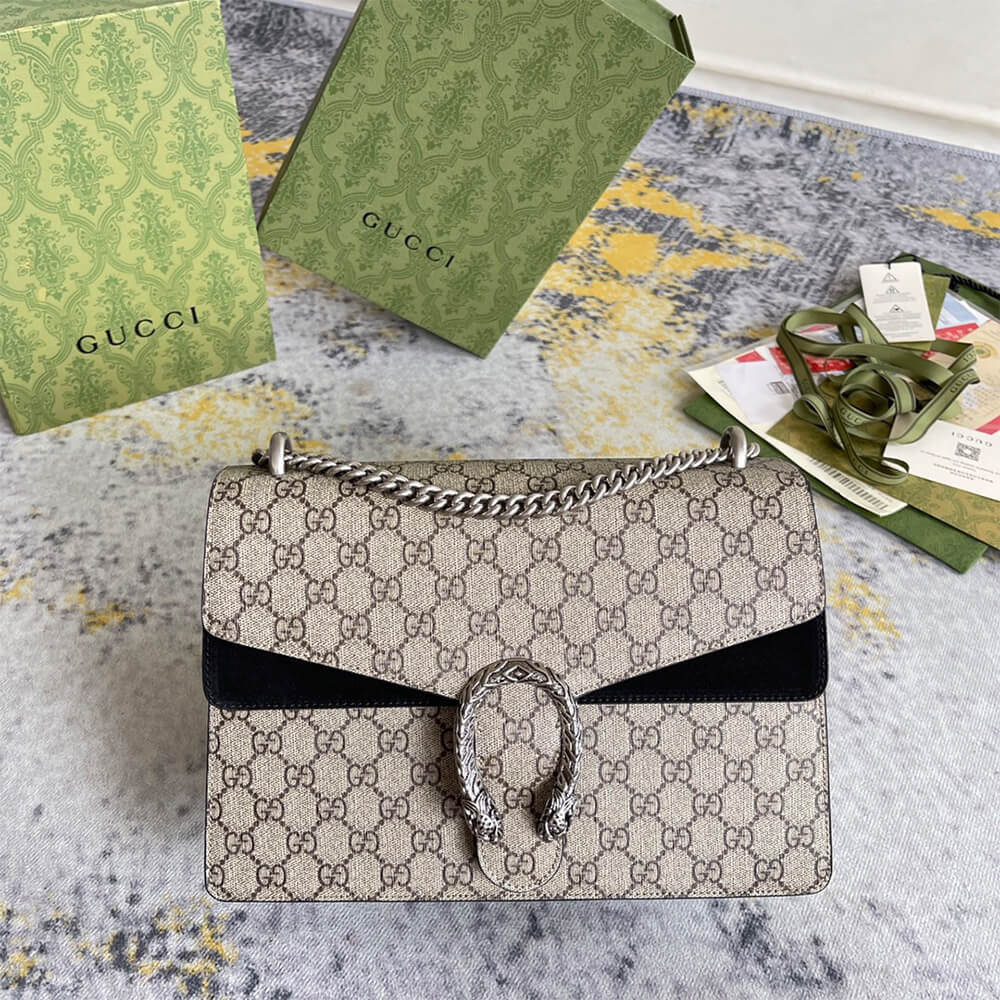 Gucci GG Supreme Medium Dionysus Shoulder Bag - Replica Luxury Bags™