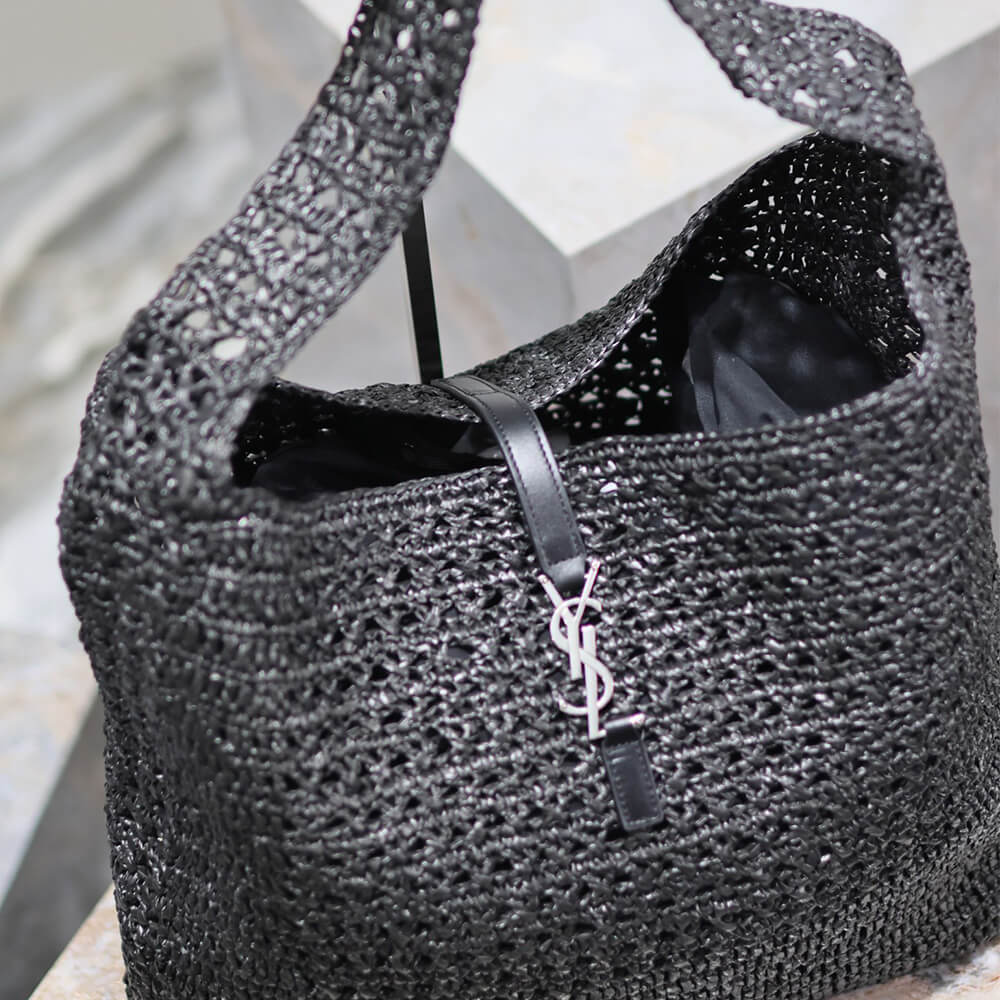 YSL le 5 a 7 Medium Tote Bag in Raffia - Replica Luxury Bags™