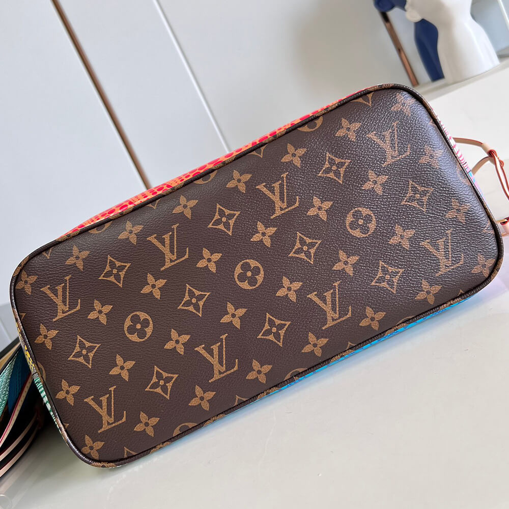 LV x YK Neverfull MM Bag - Replica Luxury Bags™