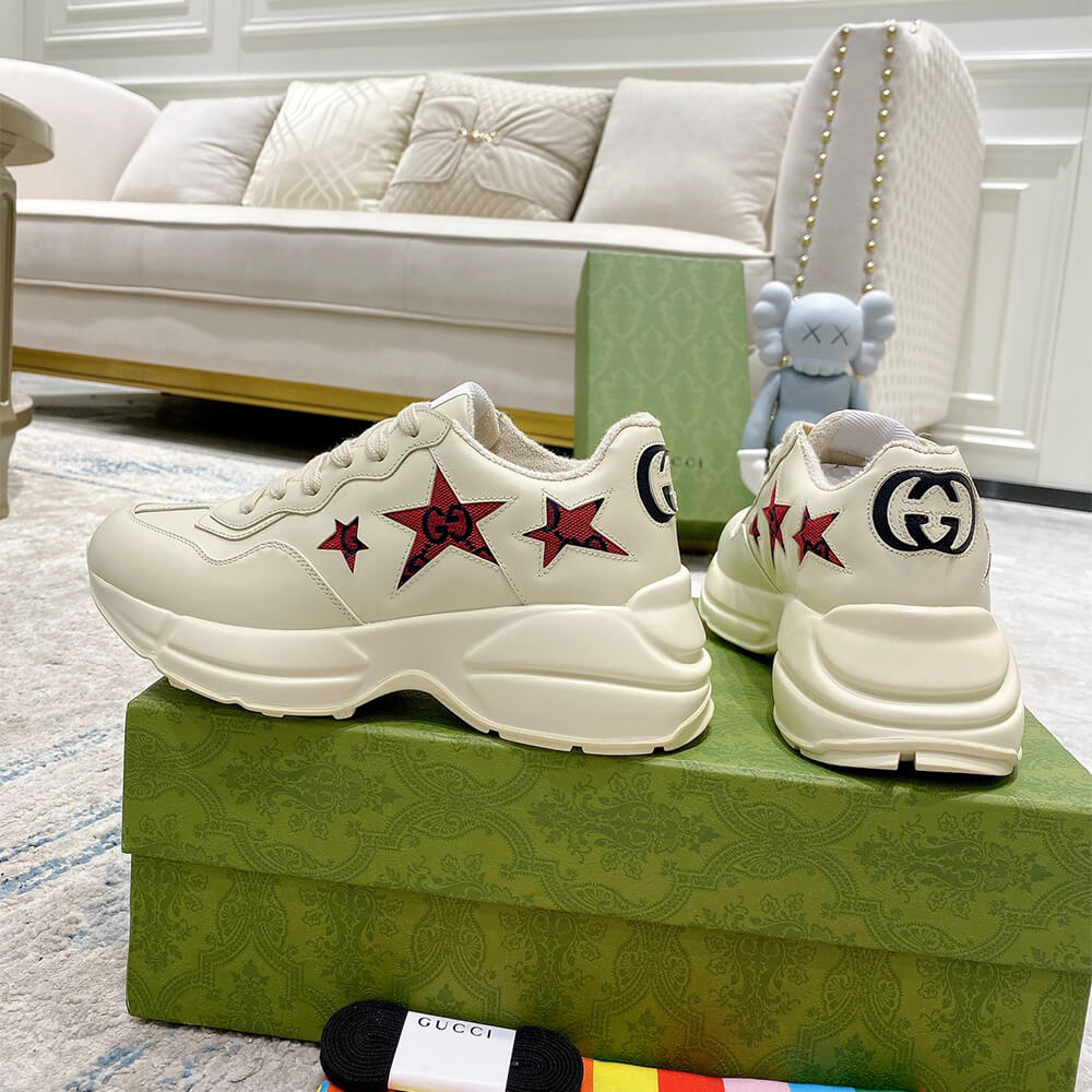 Gucci Rhyton Sneaker with Stars Shoes - Replica Luxury Bags™