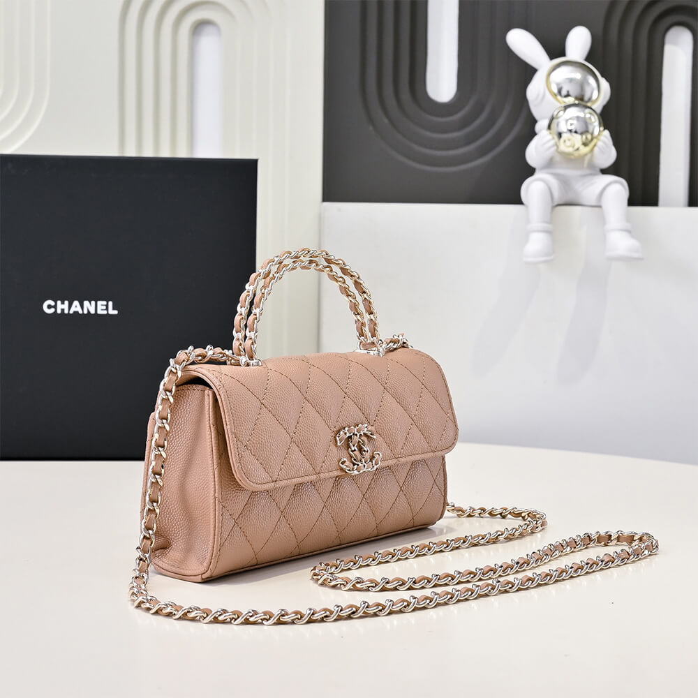 Chanel Flap Phone Holder Bag with Chain - Replica Luxury Bags™