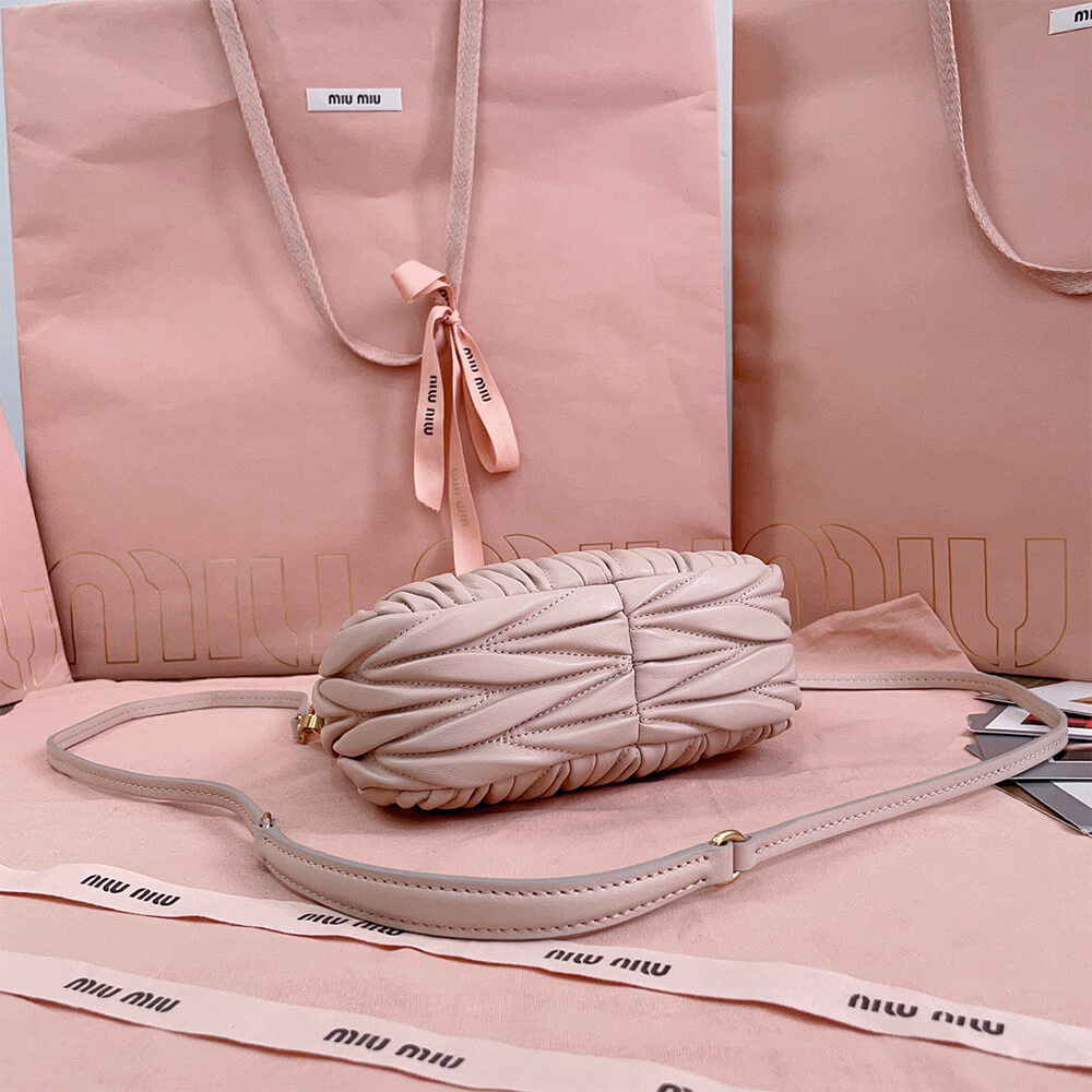 Miumiu Mini Wander Matelasse Nappa Leather Hobo Bag - Replica Luxury Bags™