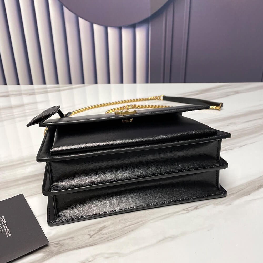 YSL SUNSET MEDIUM CHAIN BAG IN SMOOTH LEATHER - Replica Luxury Bags™