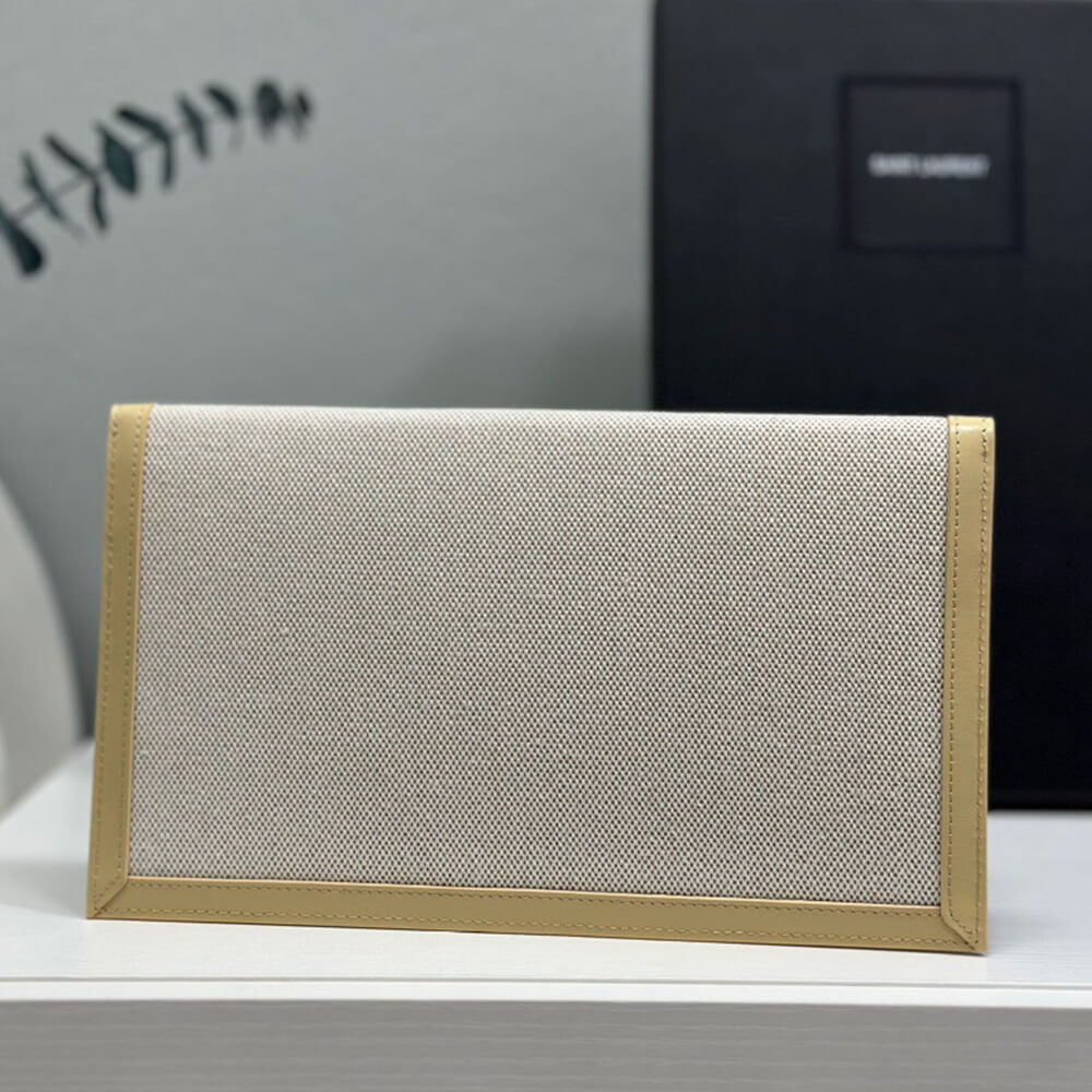 YSL uptown pouch in canvas and leather Bag - Replica Luxury Bags™