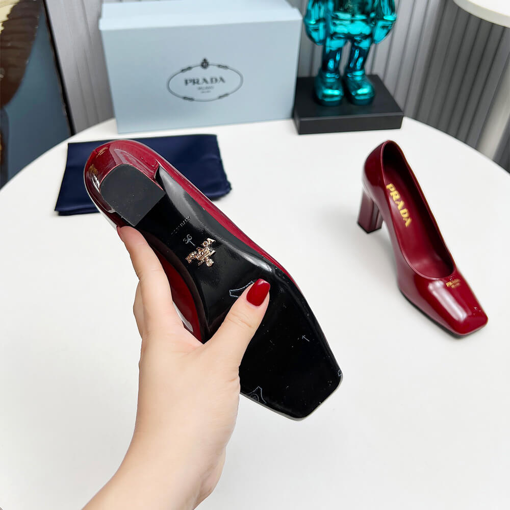 Prada Patent Leather Pumps 85mm Shoes - Replica Luxury Bags™