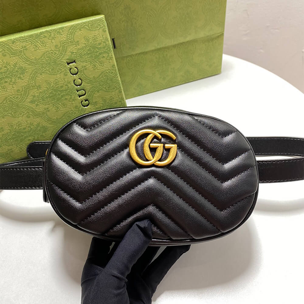 Gucci GG Marmont Quilted Leather Belt Bag - Replica Luxury Bags™