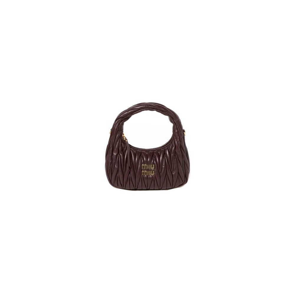 Miumiu Small Wander Matelasse Nappa Leather Hobo Bag - Replica Luxury Bags™