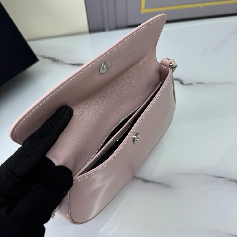 Small Prada Cleo Brushed Leather Shoulder Bag with Flap - Replica Luxury Bags™