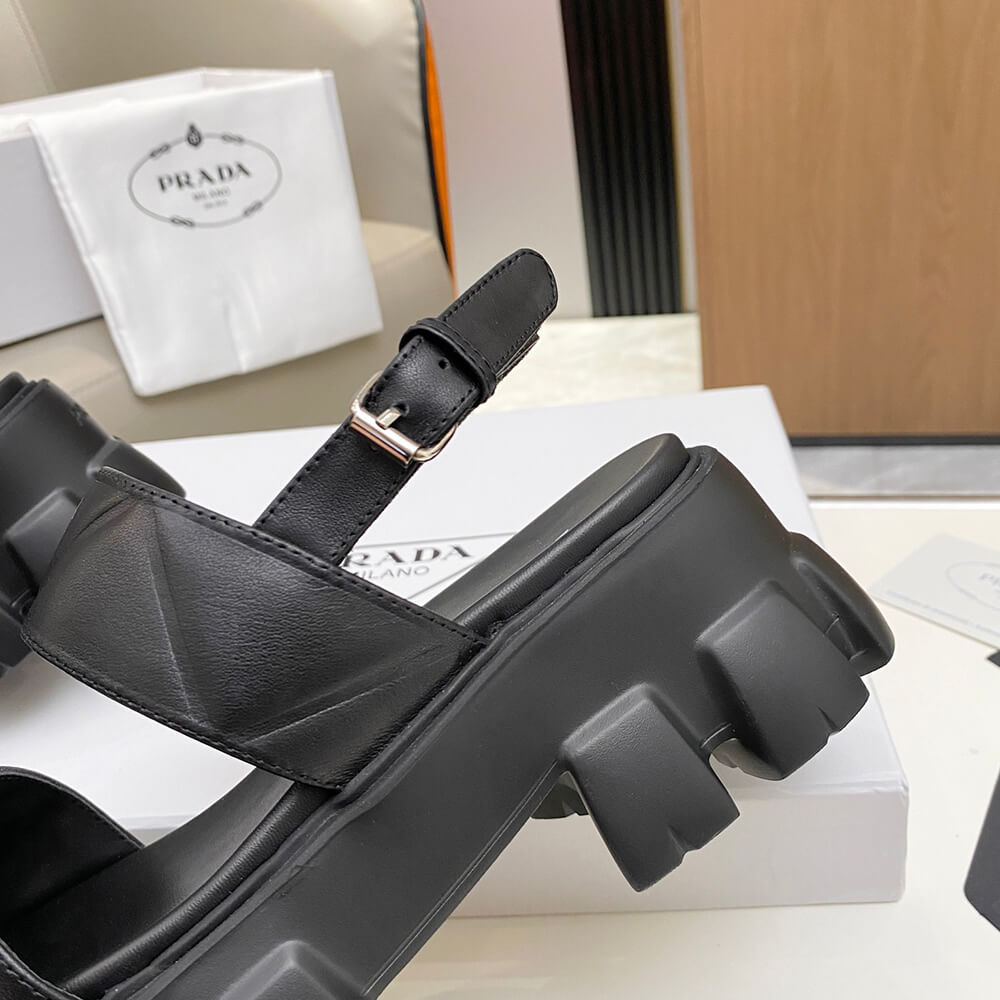 Prada Monolith leather sandals Shoes - Replica Luxury Bags™