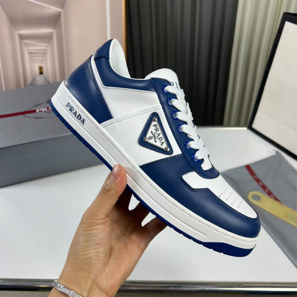 Prada Downtown Nappa Leather Sneakers Shoes - Replica Luxury Bags™