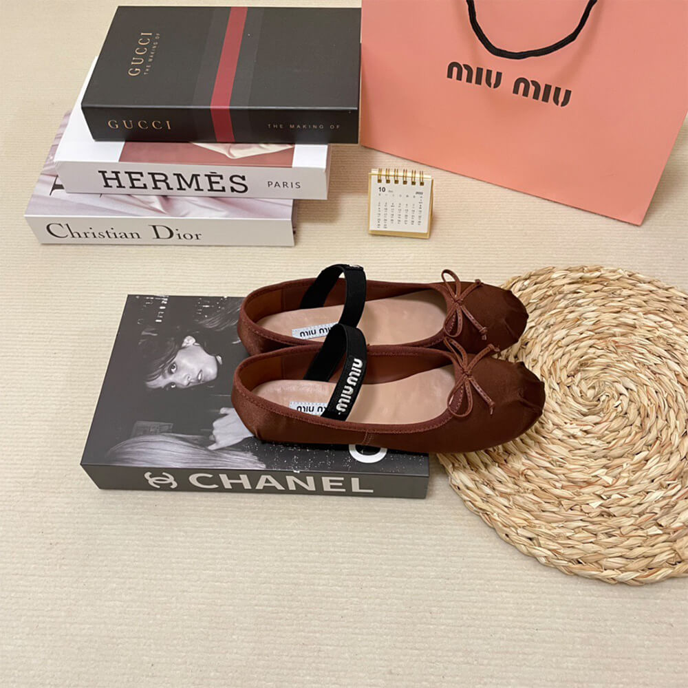 MiuMiu Satin ballerinas Shoes - Replica Luxury Bags™