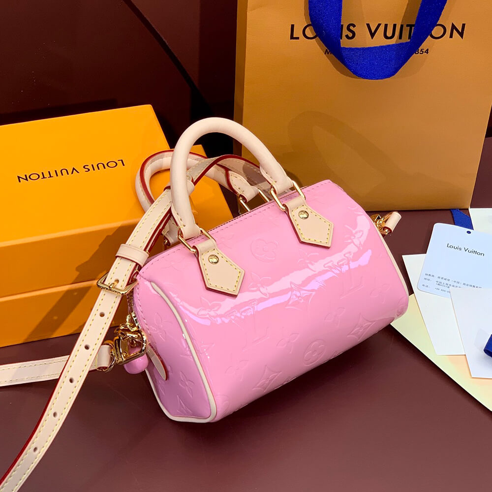 LV Nano Speedy Bag in Pink - Replica Luxury Bags™