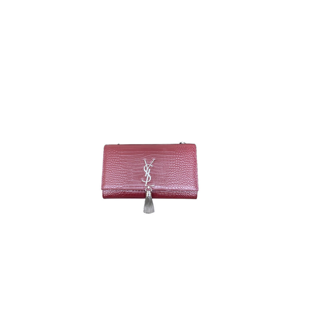 YSL Kate Medium Tassel Bag in Crocodile-Embossed Leather - Replica Luxury Bags™