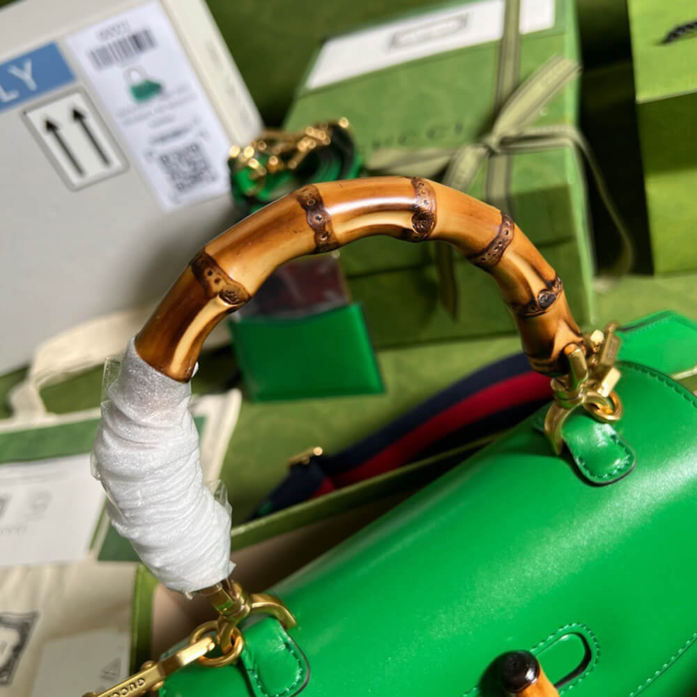 Gucci Bamboo 1947 Jumbo Gg Small Top Handle Bag - Replica Luxury Bags™