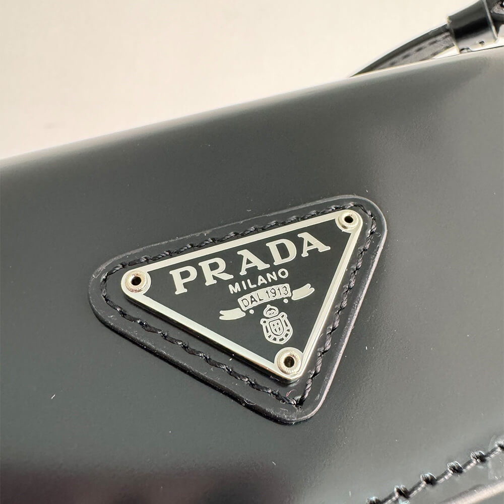 Small Prada Cleo Brushed Leather Shoulder Bag with Flap - Replica Luxury Bags™