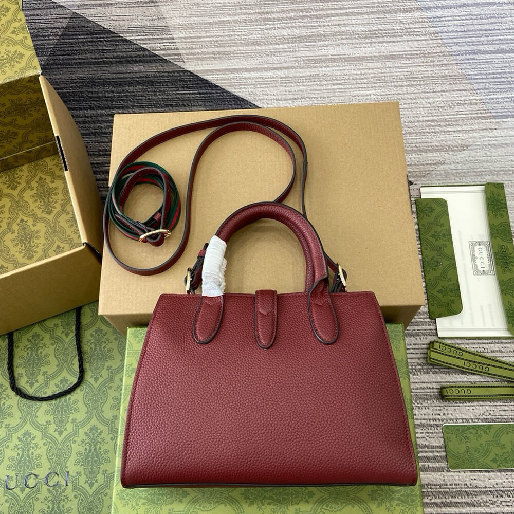 GUCCI SMALL TOTE BAG WITH HOOK CLOSURE - Replica Luxury Bags™