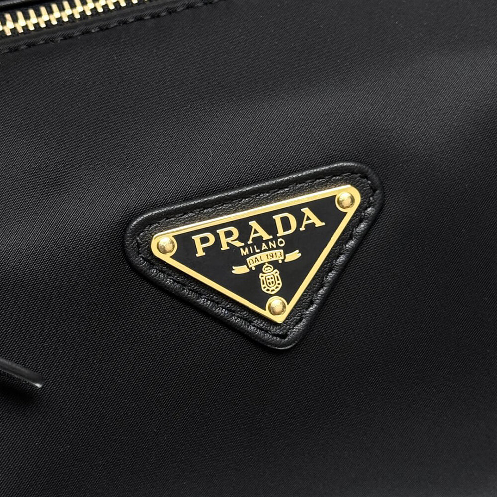 Prada Re-Nylon And Leather Medium Top-Handle Bag With Padlock - Replica Luxury Bags™