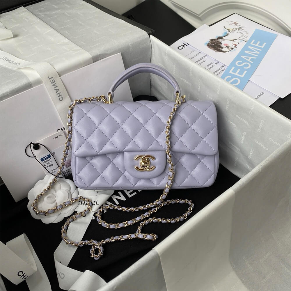 Chanel Mini Classic Handbag With Top Handle - Replica Luxury Bags™