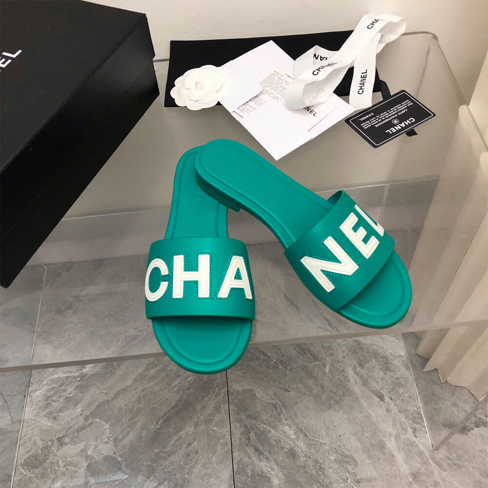 Chanel Ivory Slides Shoes - Replica Luxury Bags™