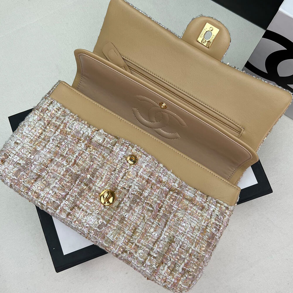 Chanel Tweed Medium Classic Flap Bag - Replica Luxury Bags™