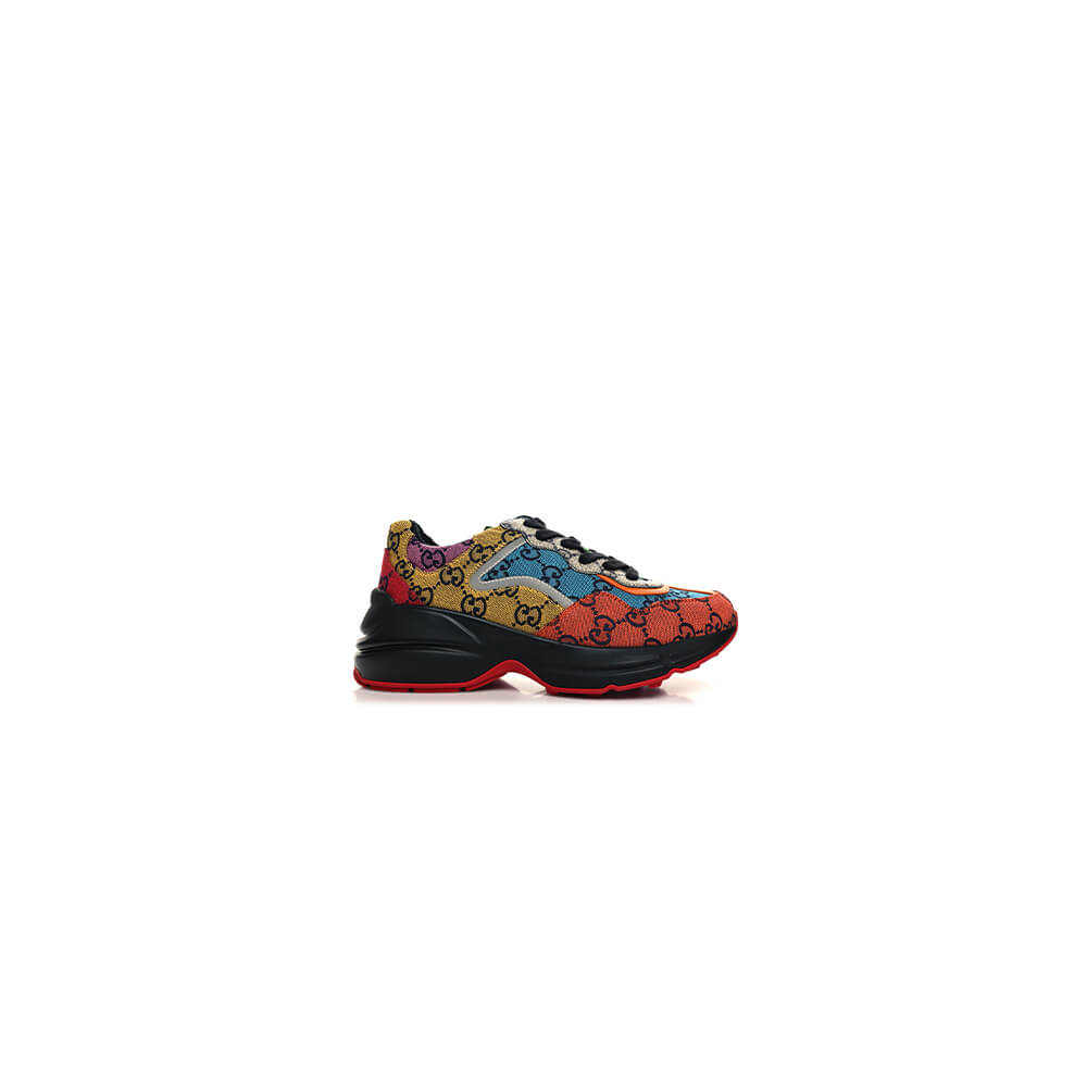 Gucci Multicolor GG Supreme Rhyton Sneaker Shoes - Replica Luxury Bags™