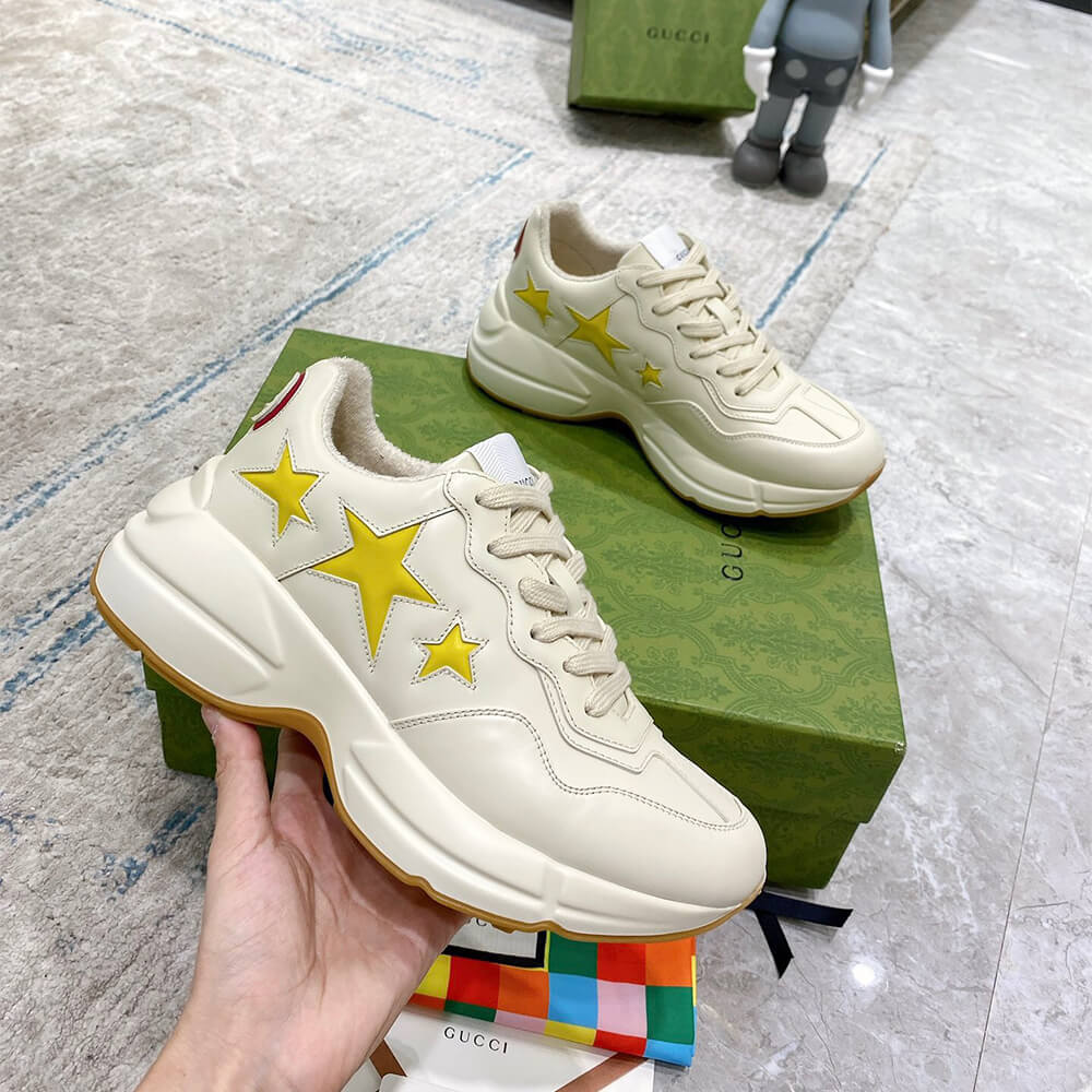 Gucci Rhyton Sneaker with Stars Shoes - Replica Luxury Bags™