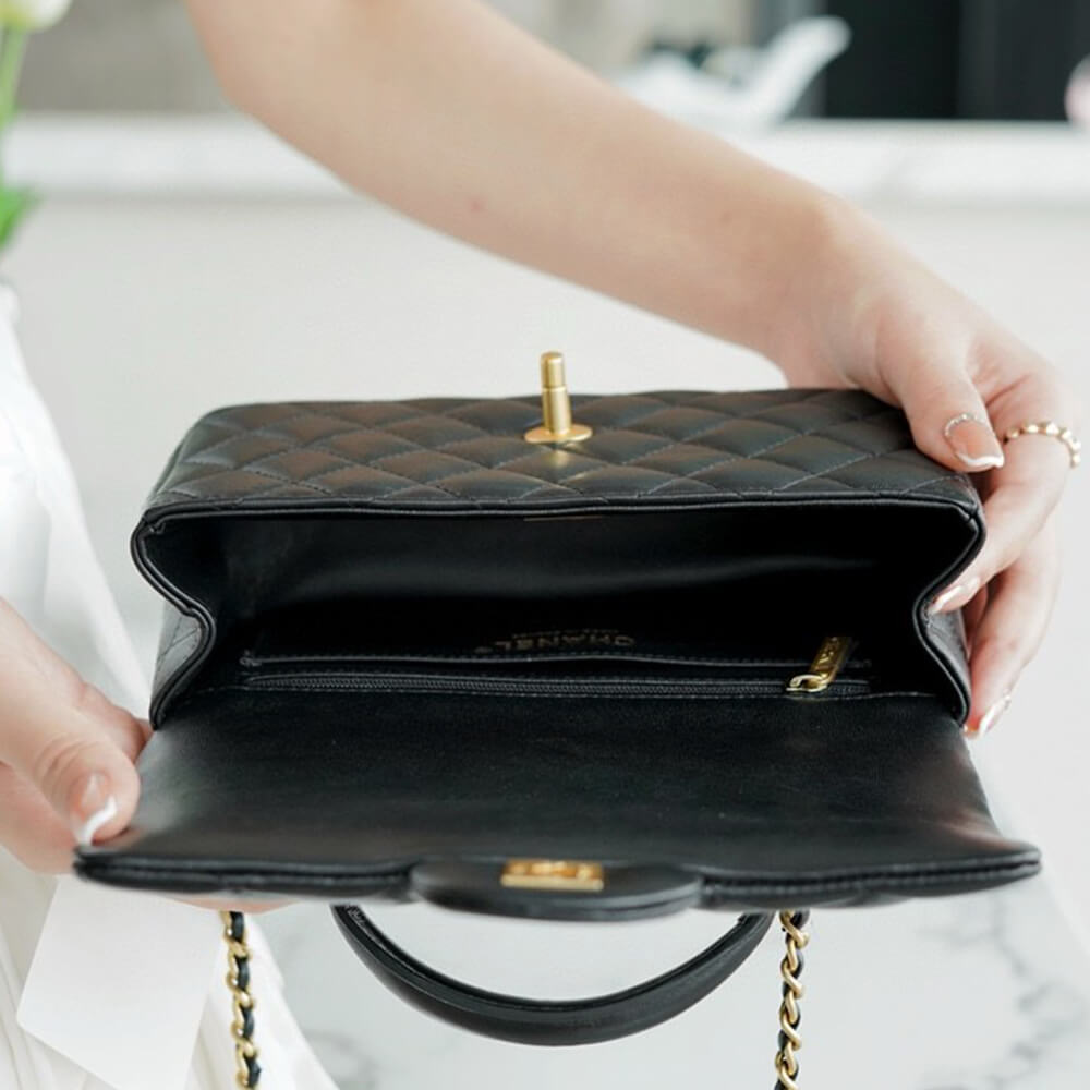 Chanel Mini Flap Bag with Top Handle - Replica Luxury Bags™