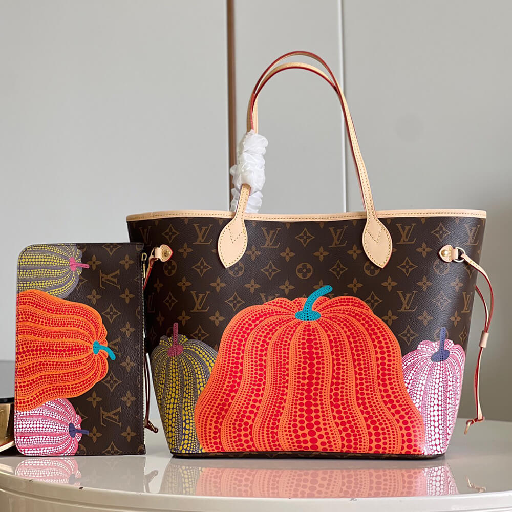 LV x YK Neverfull MM Bag - Replica Luxury Bags™